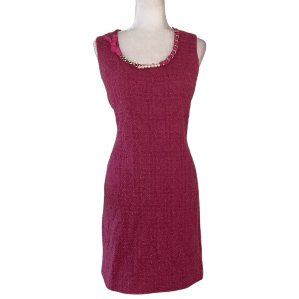 Moschino Cheap & Chic Sleeveless Tweed Boucle Knit Midi Dress 10